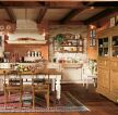 美式乡村风格小厨房组合橱柜图片