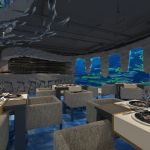 2023海洋主题餐厅地面设计装修效果图