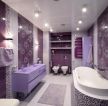 时尚浴室洗面盆紫色效果图片