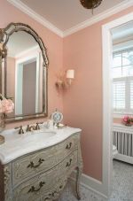 2023家装欧式风格粉色卫生间图片欣赏