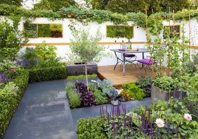 别墅屋顶花园整体设计造型平面图片2023