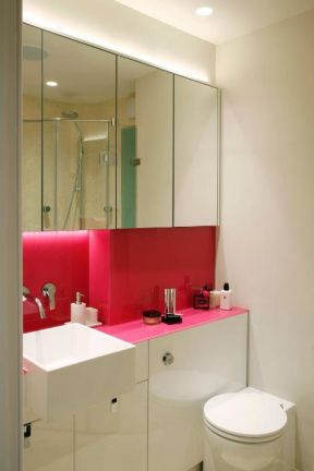 2023家装粉色现代卫生间装饰图片欣赏