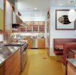 长方形厨房橱柜不锈钢台面效果图