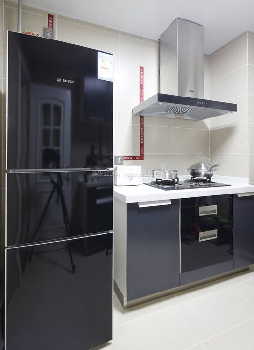 2023小空间厨房灶台及油烟机设计图装修效果图