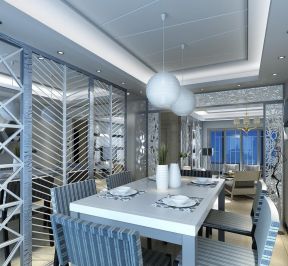 2023现代风格餐厅镂空雕花室内屏风设计图