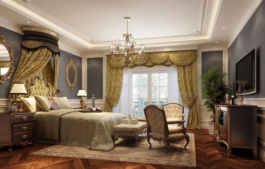 古典风格美克美家家具卧室床大图
