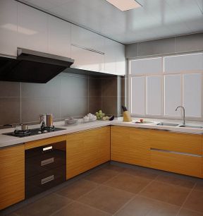 2023半开放式新厨房窗户装修设计效果图