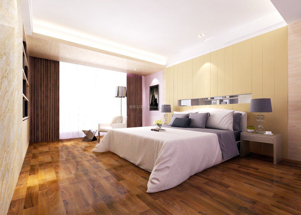 2023现代风格女生卧室地板设计图