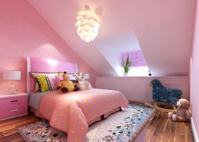 2023现代风格粉色女生卧室设计图
