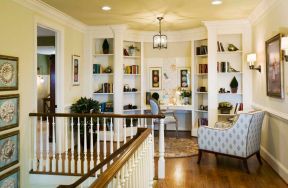 2023美式风格家庭室内书房阁楼装饰图片