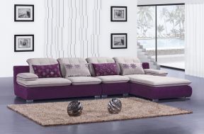 2023顾家沙发紫色装修效果图片