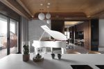 2023现代别墅室内钢琴区装修设计效果图