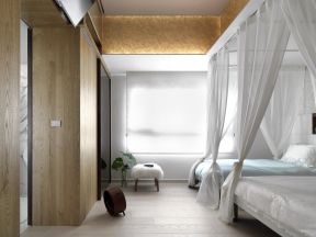 2023现代别墅卧室床缦装修效果图片