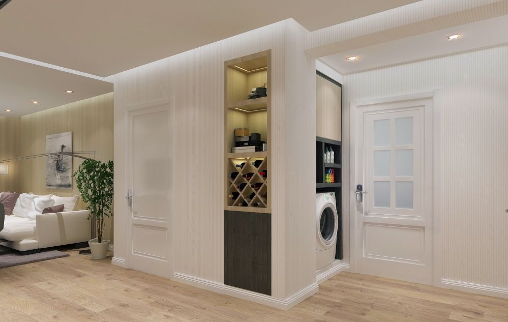 2017现代简约家居洗衣机柜子摆放效果图大全