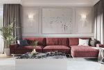 2023简欧家具红色沙发高清图片