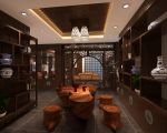 2023中式酒店包间精美茶具装修图片