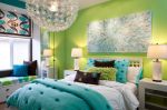 2023家居卧室床头绿色设计