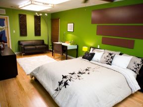 2023单身卧室家居绿色设计图