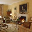 2023古典美式客厅壁炉设计图片欣赏