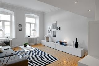 2023北欧风格客厅宜家白色电视柜设计图