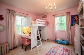 2023欧式粉色儿童卧室吊顶效果图