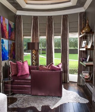 2023房间紫色窗帘家装设计图片
