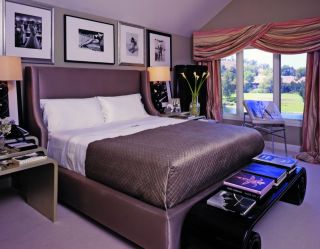 2023卧室内紫色窗帘家装设计