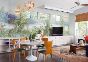 2023家居客餐厅彩绘墙装饰效果图