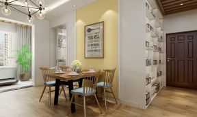 2023北欧简约餐厅实木餐桌椅装修效果图片