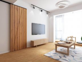 2020日式装修客厅图片 浅色木地板