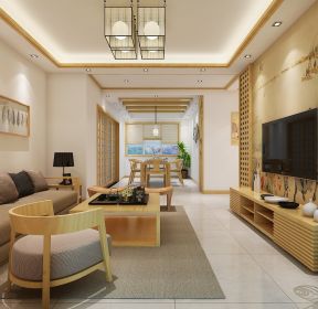日式客厅效果图