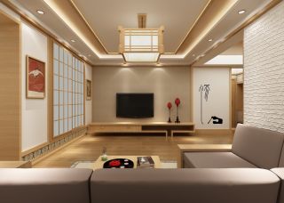 2023日式装修客厅灯具造型设计图片
