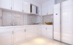 2023美式田园厨房白色橱柜装修效果图片