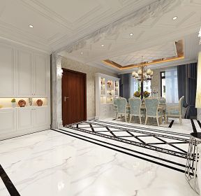 2021欧式别墅进门走廊地砖装修效果图片-每日推荐