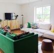 2023简欧式家居客厅绿色沙发图片