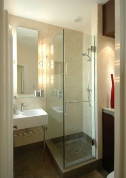 2017小户型浴室风格玻璃门效果图_装修123效果图