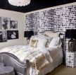 2023黑白灰现代卧室床头背景墙设计图片