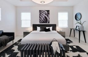2023黑白灰现代卧室装饰设计图片