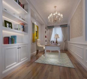 简约美式书房装修效果图 书房地毯效果图