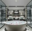 2023现代风格超大玻璃浴室效果图片