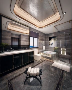 2023玻璃隔断设计浴室效果图片