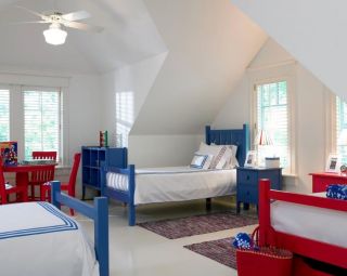 2023阁楼儿童房家具颜色装修效果图片