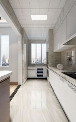 简约现代厨房集成吊顶装修效果图2023