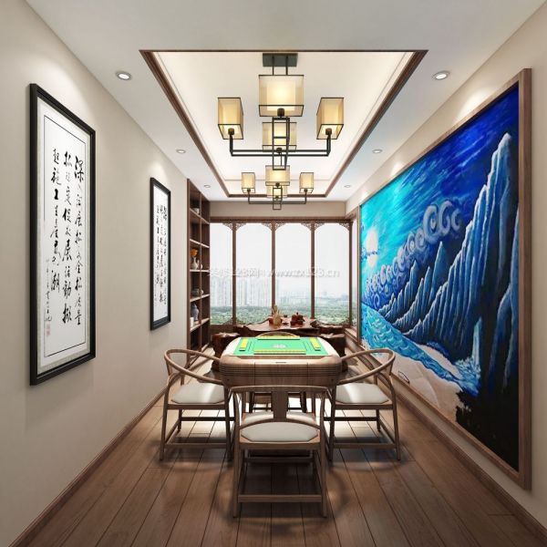 御景豪阁四室中式棋牌室装修