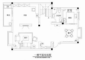 2023浪漫简单的复式一楼户型图