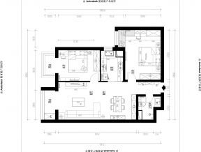 2023简约婚房两室两厅户型图