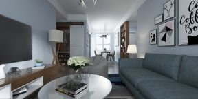 2023现代北欧客厅灰色沙发装修效果图