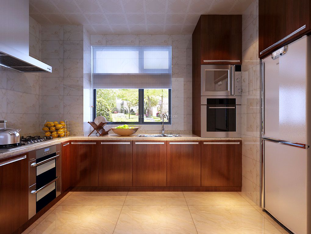 2021新中式厨房墙砖装修效果图大全