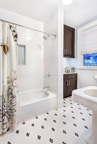 2023卫生间浴室拼花地板高清效果贴图