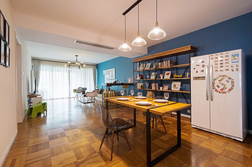 2017地中海混搭风格客餐厅装修效果图